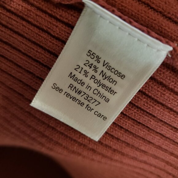 Nine West XL Women's Sweater Mock Neck Short Sleeve Rosy Pink Mauve Stretch - Picture 5 of 5